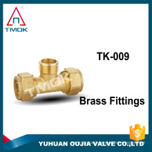 TMOK supplier High quality three way female*female elbow brass pipe fitting and copper fittings with high quality